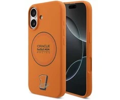 Red Bull Raudona Bull Raudona Bull Silicone Mėlyna Ring MagSafe dėklas skirtas Apple iPhone 17 oranžinės spalvos