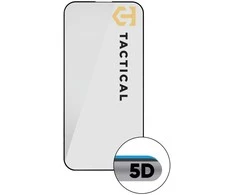 Tactical apsauginis stiklas Shield 5D skirtas Apple iPhone 15 Pro su juodos spalvos krašteliu