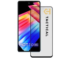 Tactical apsauginis stiklas Shield 5D skirtas Infinix Hot 30 5G su juodos spalvos krašteliu