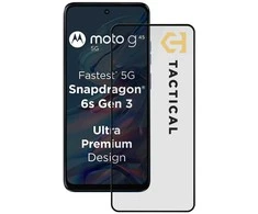 Tactical apsauginis stiklas Shield 5D skirtas Motorola G45 su juodos spalvos krašteliu