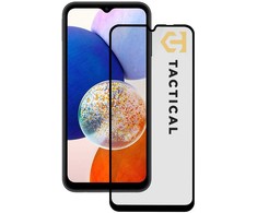 Tactical apsauginis stiklas Shield 5D skirtas Samsung Galaxy A14 4G/5G su juodos spalvos krašteliu