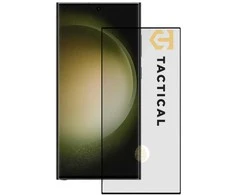 Tactical apsauginis stiklas Shield 5D skirtas Samsung Galaxy S23 Ultra su juodos spalvos krašteliu