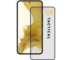 Tactical apsauginis stiklas Shield 5D skirtas Samsung Galaxy S22 su juodos spalvos krašteliu