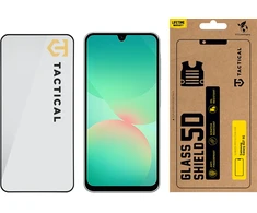Tactical Taktinis stiklinis apsauginis dėklas 5D, skirtas „Samsung Galaxy A27 5G“ (Juodas)