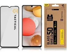 Tactical apsauginis stiklas Shield 5D skirtas Samsung Galaxy M12/A32 5G/A12/A02s su juodos spalvos krašteliu