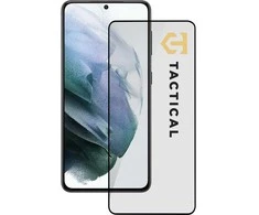 Tactical apsauginis stiklas Shield 5D skirtas Samsung Galaxy S21 su juodos spalvos krašteliu