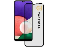 Tactical apsauginis stiklas Shield 5D skirtas Samsung Galaxy A22 5G su juodos spalvos krašteliu