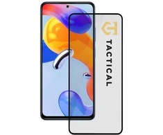 Tactical apsauginis stiklas Shield 5D skirtas Xiaomi Redmi Note 11/11s su juodos spalvos krašteliu