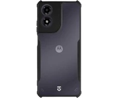 Dėklas Tactical Quantum Stealth Cover for Motorola G04 Clear/Juodas
