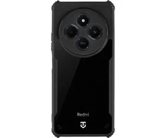 Tactical Quantum Stealth dėklas Xiaomi Redmi 14C 4G/Poco C75 skaidrus ir juodos spalvos