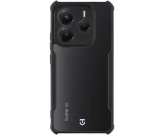 Tactical Quantum Stealth dėklas skirtas Xiaomi Redmi Note 14 5G skaidrus ir juodos spalvos