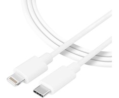 Tactical Smooth Thread kabelis USB-C/Lightning 0.3m baltos spalvos