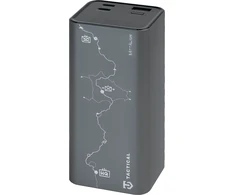 Tactical Squad Battalion 65W 20000 mAh – aukštos galios powerbank: 65W USB‑C, 2× USB‑C + USB‑A, TFT ekranas, aliuminio korpusas ir ekologiška pakuotė.