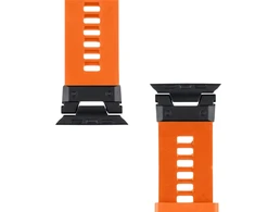 Tactical tvirtas dirželis „Apple Watch Ultra Safety“ oranžinės/juodos spalvos