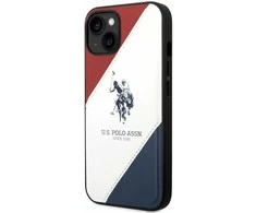 Us Polo Assn JAV polo marškinėliai USHCP14MPSO3 Apple iPhone 14 Plus /15 Plus 6,7" baltos spalvos su įspaudu