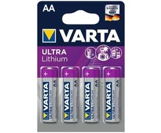 Varta itin ličio AA baterijos, 4 vnt.