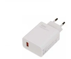 Xiaomi MDY-16-EF USB-A 33W Travel Charger baltos spalvos be pakuotės