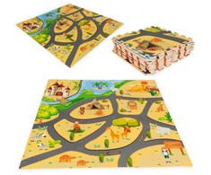 Ecotoys Edukacinis kilimėlis "safari" 9 dalių
