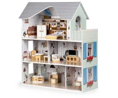 Ecotoys Lėlių namelis medinis Emma residence