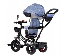 Ecotoys Triratukas su pasukama sėdyne Eco Toys, mėlynas