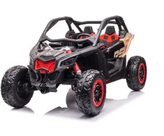 Vaikiškas elektromobilis MUKUTISRIDES ATV CAN-AM Maverick (juodos/smėlio spalvos, dvivietis)