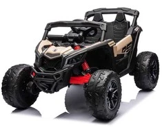 Vaikiškas elektromobilis MUKUTISRIDES ATV CAN-AM Maverick (juodos/smėlio spalvos, vienvietis)