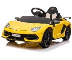 Vaikiškas elektromobilis Lamborghini Aventador SVJ (geltonas, vienvietis)