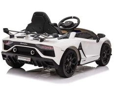 Vaikiškas elektromobilis Lamborghini Aventador SVJ (baltas, vienvietis)