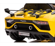 Vaikiškas elektromobilis Lamborghini Aventador SVJ (geltonas, vienvietis)