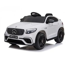 Vaikiškas elektromobilis MUKUTISRIDES Mercedes Benz GLC63S Coupe (baltas, vienvietis)