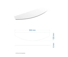 Mirrorsled Lentynėlė 500x120x6 mm