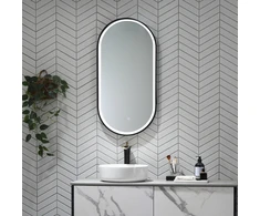 Mirrorsled Skaidrus veidrodis 500x1000 (piliulė) su MDF rėmu ir LED priekiniu apšvietimu + liečiamas jungiklis