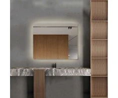 Mirrorsled Skaidrus veidrodis su LED galiniu apšvietimu 800x1000 (statūs kampai)