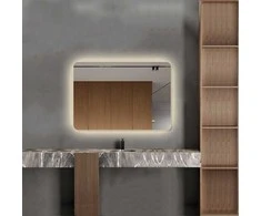 Mirrorsled Skaidrus veidrodis su LED galiniu apšvietimu 1000x700 (apvalinti kampai)