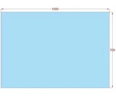 Mirrorsled Skaidrus veidrodis su LED galiniu apšvietimu 1000x700 (statūs kampai)