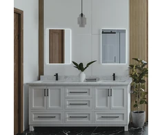 Mirrorsled Skaidrus veidrodis su LED galiniu apšvietimu 500x700 (statūs kampai)