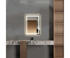 Mirrorsled Skaidrus veidrodis su LED priekiniu apšvietimu 500x700 (atitrauktas matinimas 30mm)