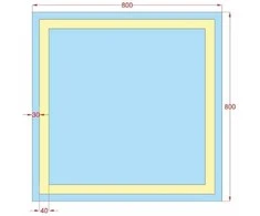 Mirrorsled Skaidrus veidrodis su LED priekiniu apšvietimu 800x800 (40mm)