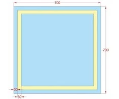 Mirrorsled Skaidrus veidrodis su LED priekiniu apšvietimu 700x700 (30mm)