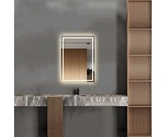 Mirrorsled Skaidrus veidrodis su LED priekiniu apšvietimu 500x700 (atitrauktas matinimas 20mm)