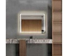 Mirrorsled Skaidrus veidrodis su LED priekiniu apšvietimu 800x1000 (statūs kampai)