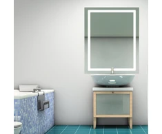 Mirrorsled Skaidrus veidrodis su LED priekiniu apšvietimu 500x700 (atitrauktas matinimas 20mm)