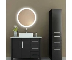 Mirrorsled Skaidrus veidrodis su LED priekiniu apšvietimu D600 (20mm) + mygtuku