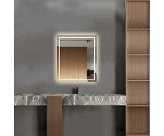 Mirrorsled Skaidrus veidrodis su LED priekiniu apšvietimu 600x700 (atitrauktas matinimas 20mm)