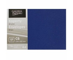 Galeria Papieru Vokai C6 MIKA 120g 10vnt tam mėlyni