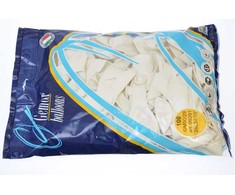 GoDan Gemar Metaliniai balionai Baltos, 25 cm, 100 vnt.