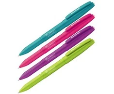 Nutrinami tušinukai Berlingo Correct, 0.6 mm, mėlynas rašalas, įvairių spalvų korpusai, 20 vnt.