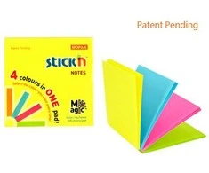 Cx Dystrybucja Lipnūs lapeliai Stick´N Magic Pads 21571, 76x76mm, 4x25 lapelius, 4 neoninės spalvos