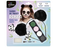 Kidea dažai veidui su pandos ausytėmis ir teptuku