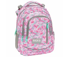 Back Up Mokyklinė kuprinė BackUP Foam, 24 L, rožinė/pilka